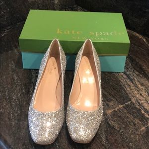 Kate Spade ♠️Shoes with silver glitters🌹